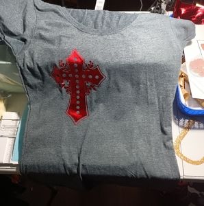 T-shirt Bobb Collection, size medium, color gray.